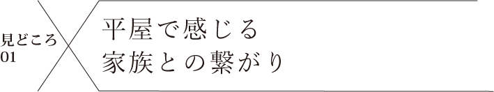 見どころ01 平屋で感じる家族との繋がり