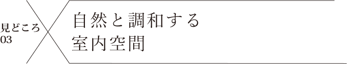 見どころ03 自然と調和する室内空間